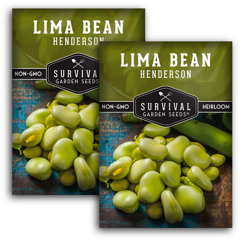 SURVIVAL GARDEN SEEDS Lima bean seeds for home planting; easy to start.