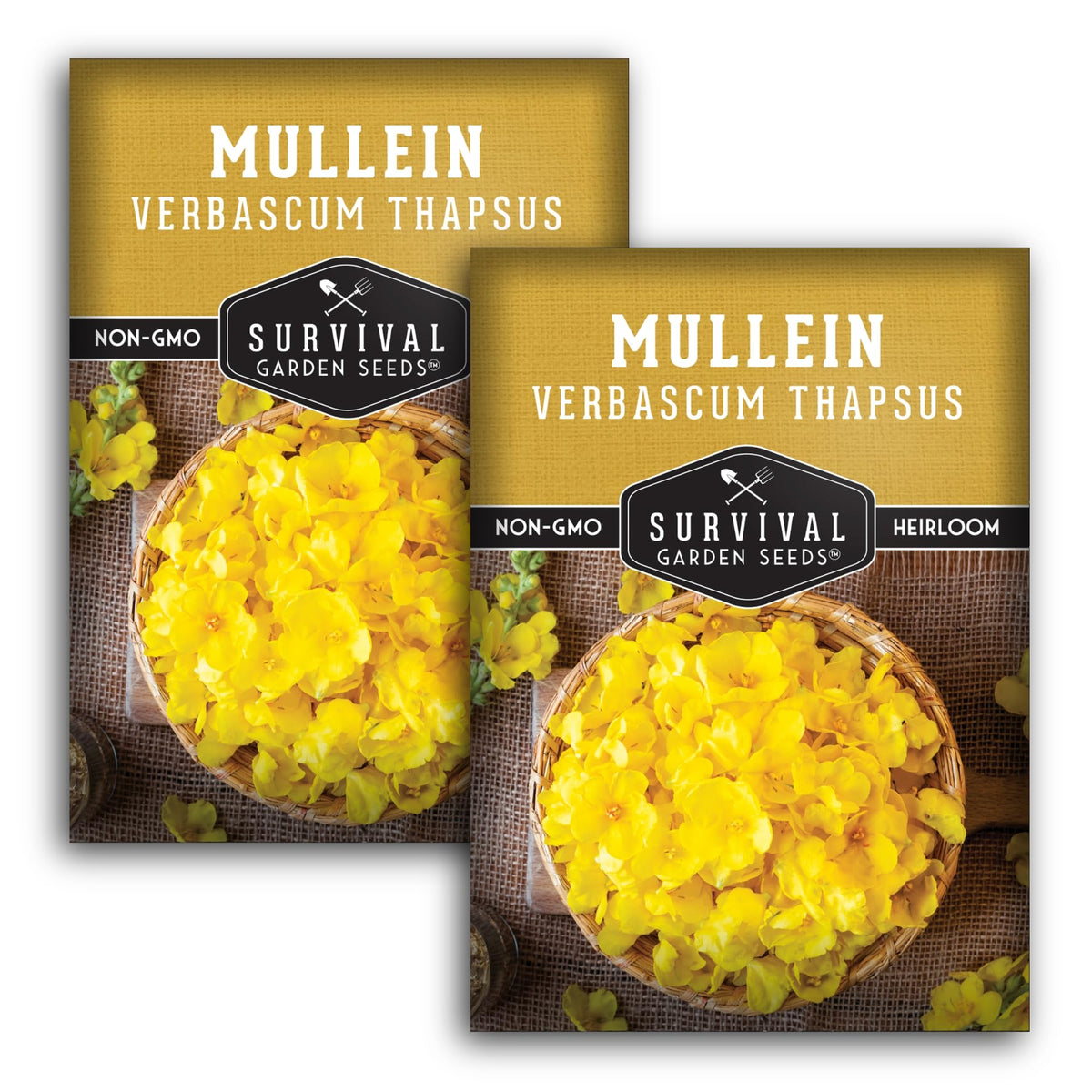 The SURVIVAL GARDEN SEEDS mullein-seeds-package enables easy home planting