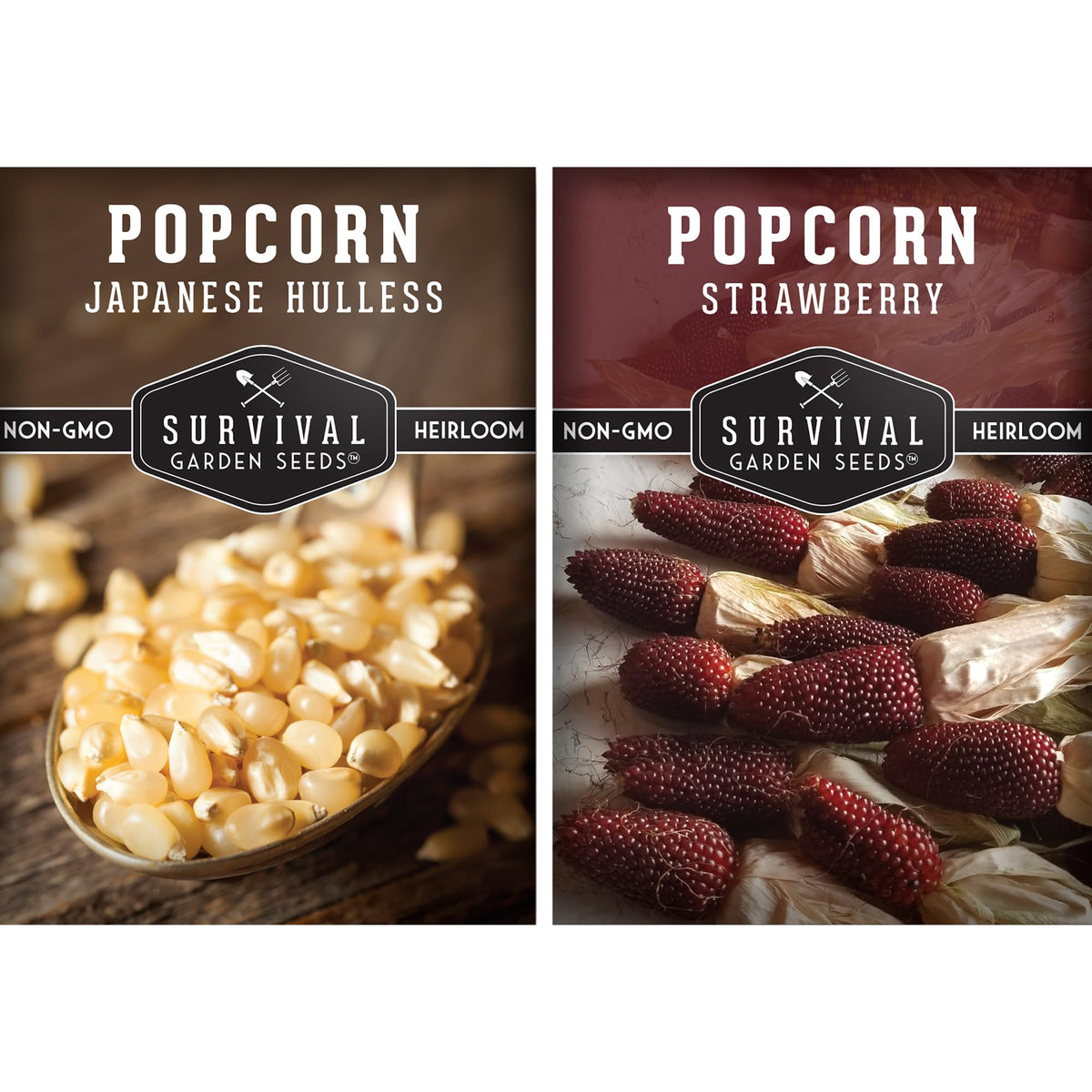 Survival Garden Seeds popcorn collection pack ready for home planting