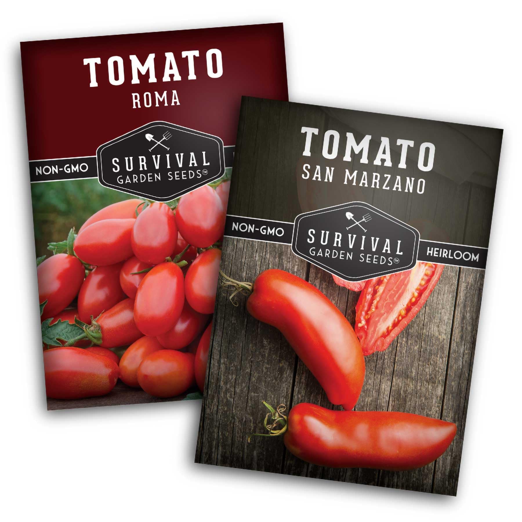 SURVIVAL GARDEN SEEDS Roma tomato on vine ideal for sauces and canning