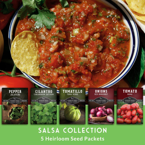Survival Garden Seeds salsa kit jalapeño seed pack for spicy garden peppers