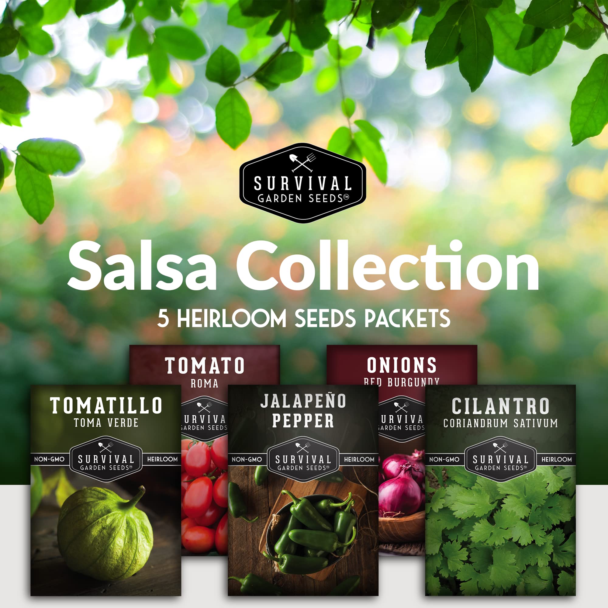 Survival Garden Seeds salsa kit red onion seed pack for flavorful summer meals