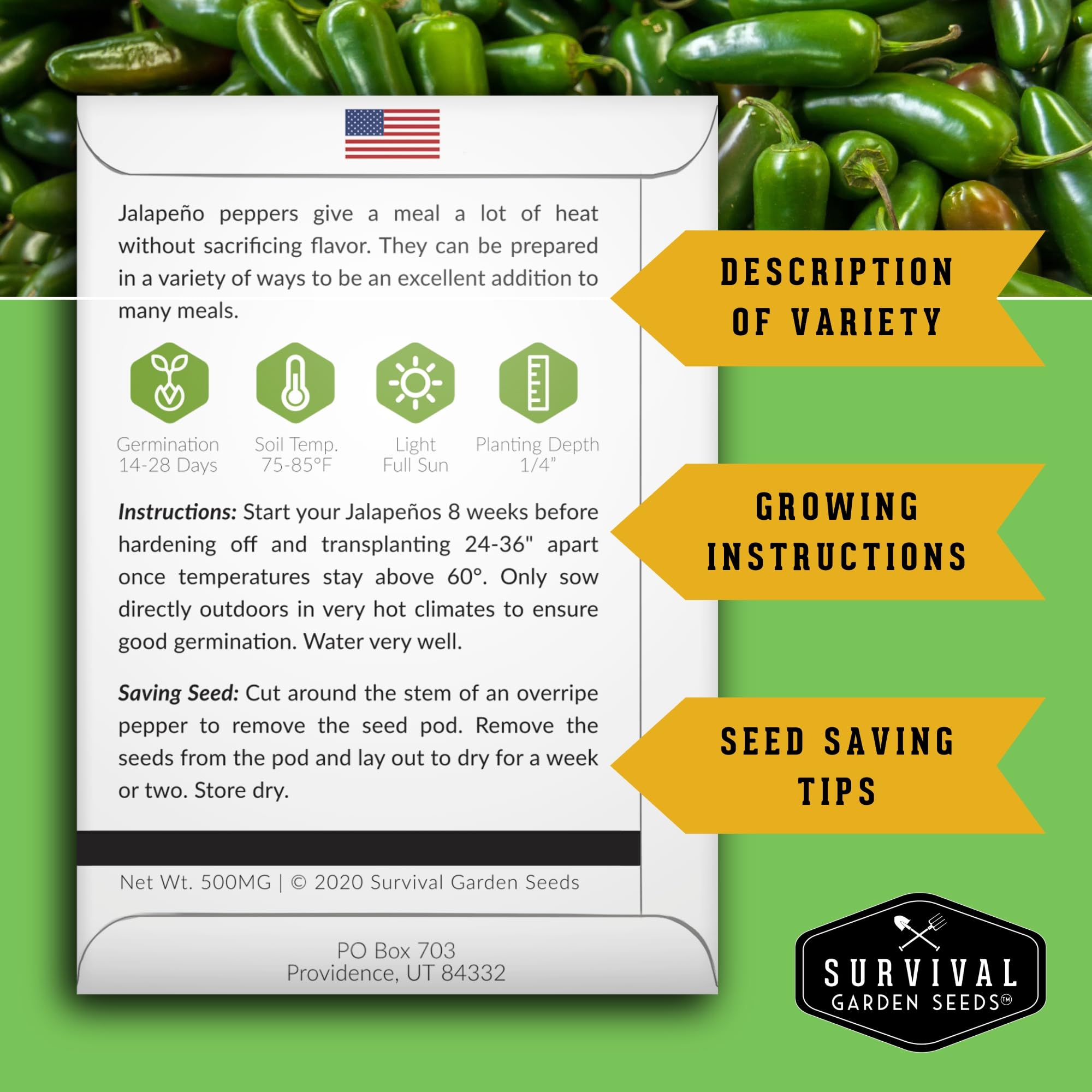 Survival Garden Seeds salsa kit tomatillo seed pack for green salsa harvests