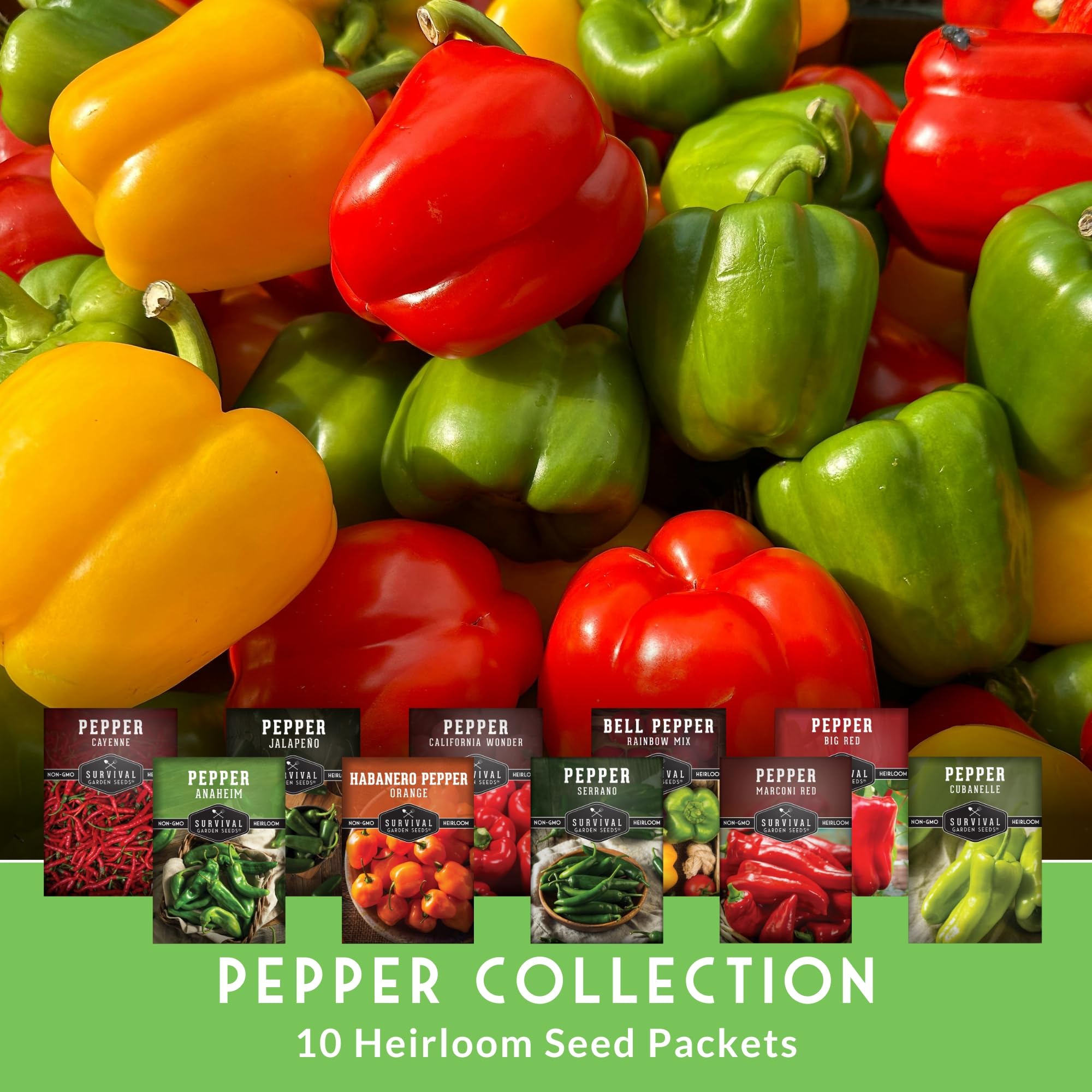 SURVIVAL GARDEN SEEDS serrano pepper seeds for bright heat in dishes
