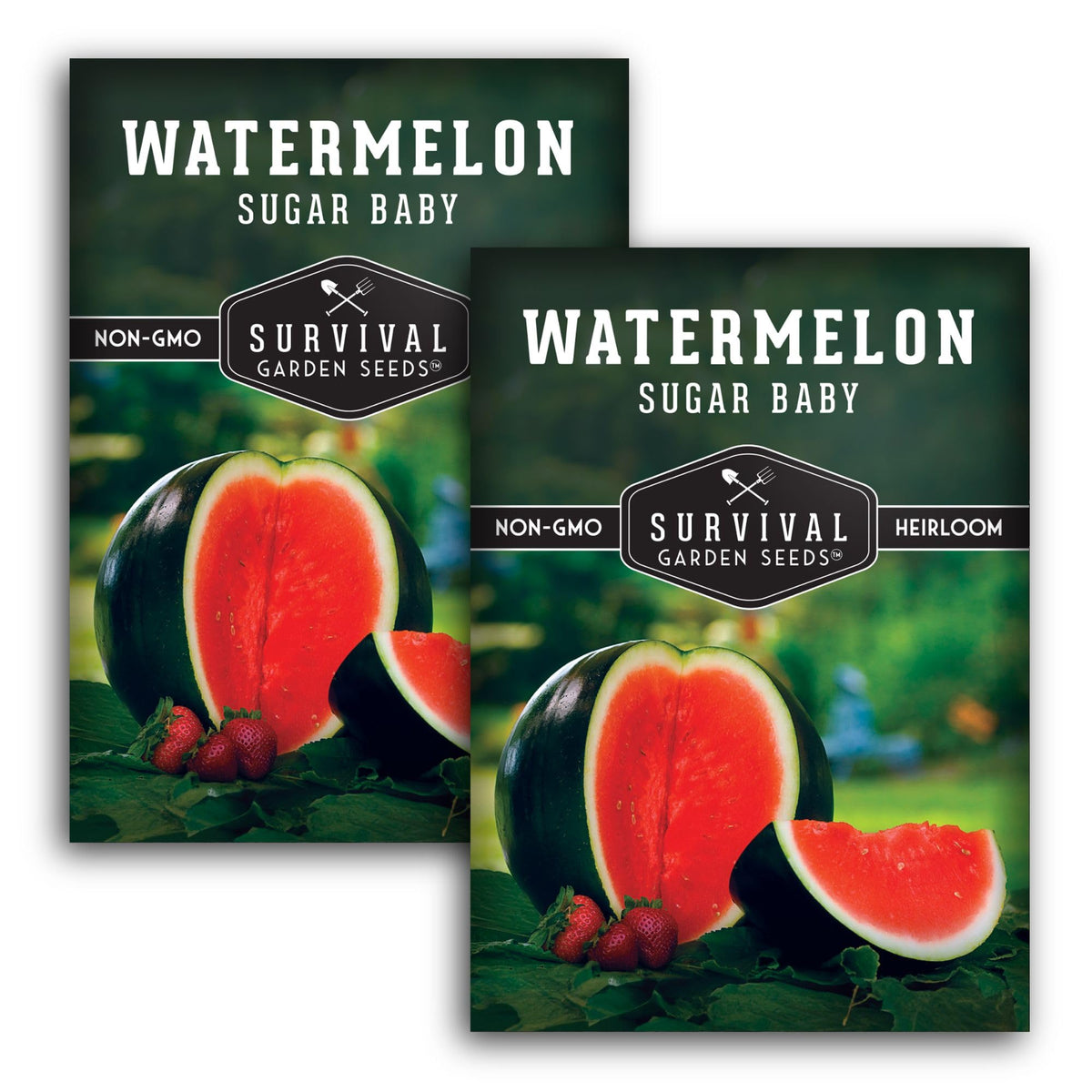 Survival Garden Seeds Sugar Baby watermelon seeds for planting in home gardens; easy-growing variety.