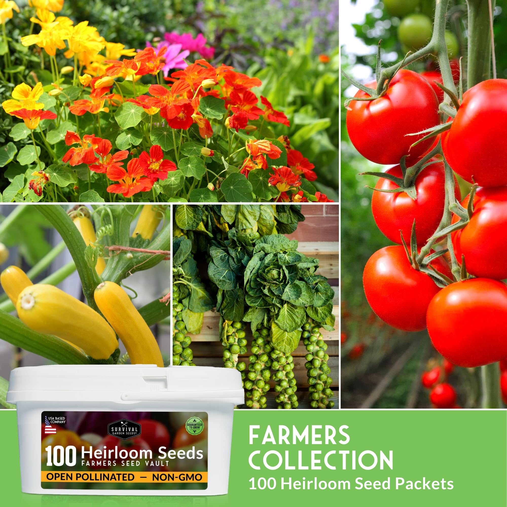 Survival Garden Seeds vault-bucket sturdy container protecting seeds from moisture and light.