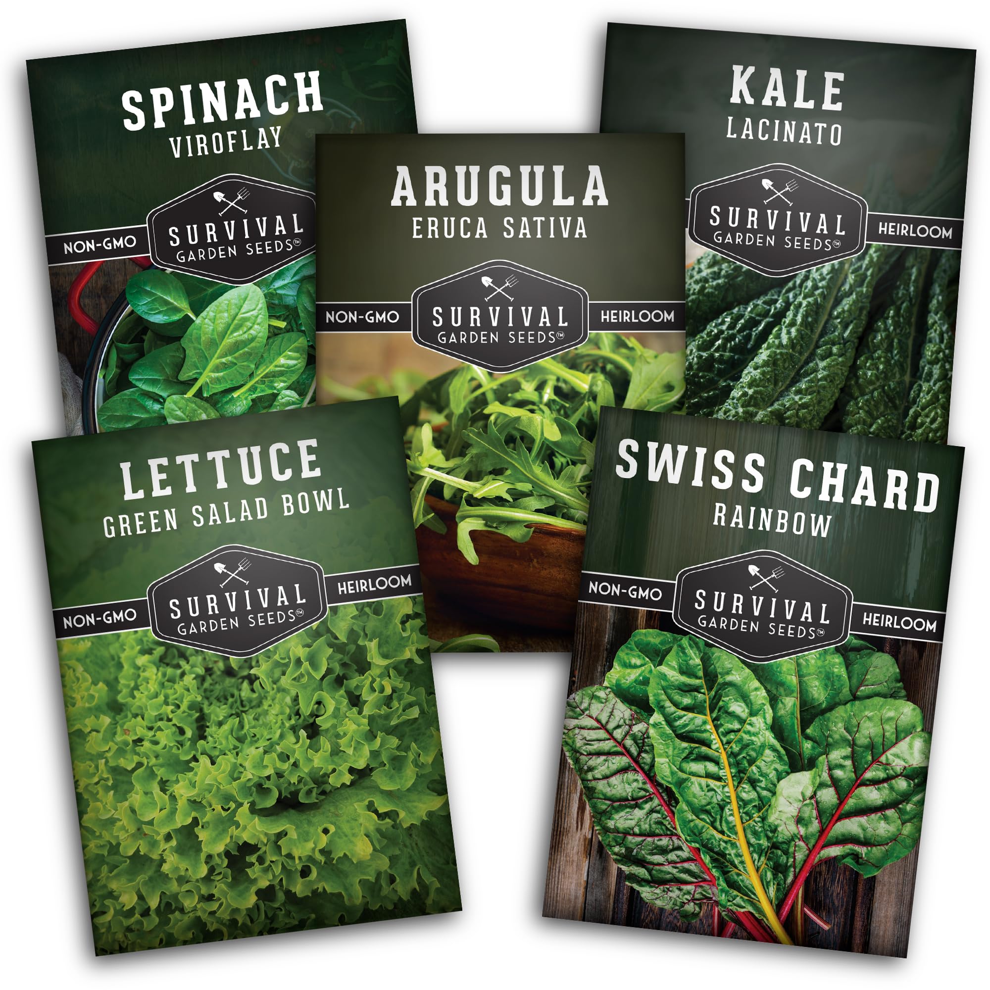 SURVIVAL GARDEN SEEDS Viroflay spinach seeds for easy home harvests and fresh salads.
