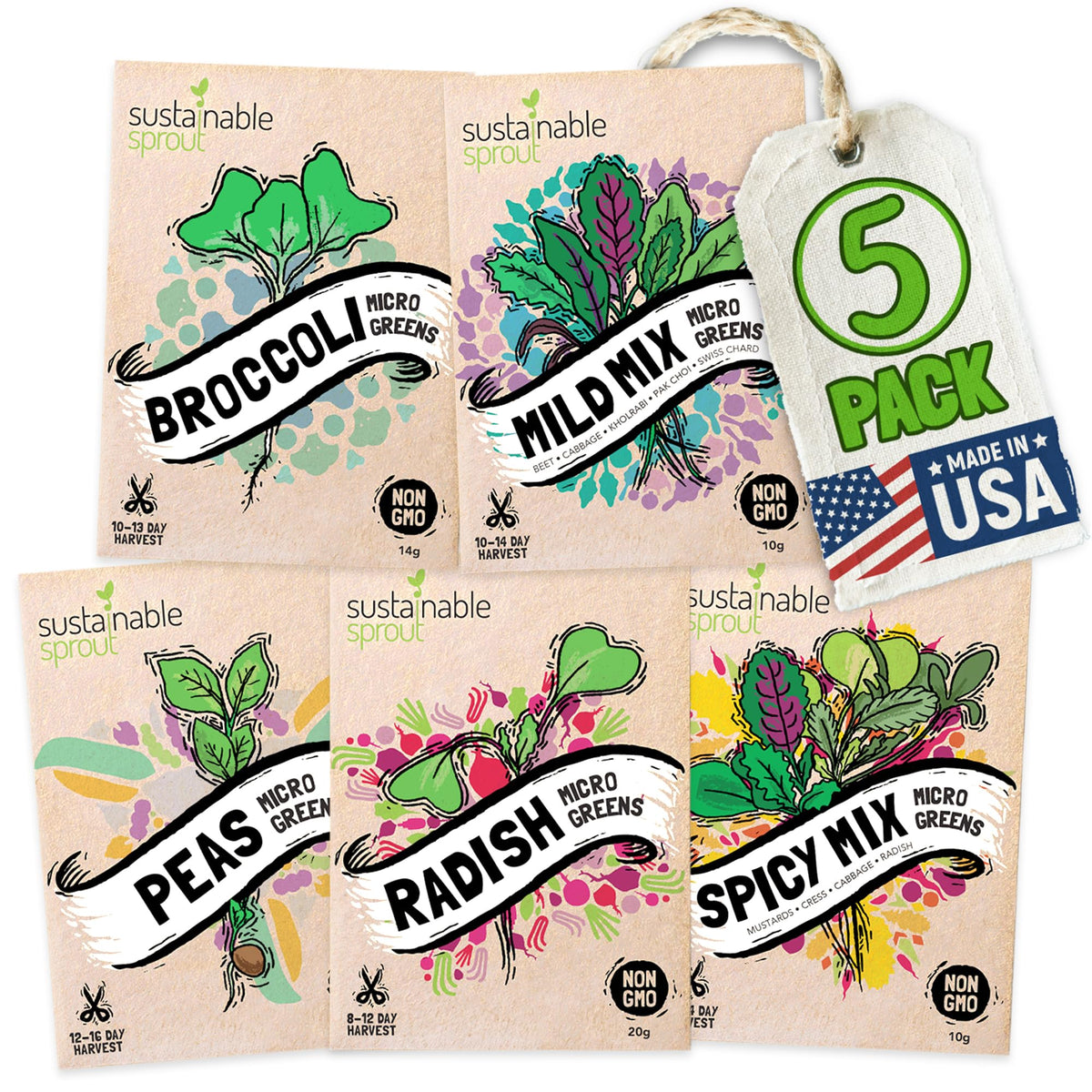 Sustainable Sprout broccoli microgreens seeds for quick home harvests