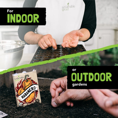 Sustainable Sprout USA-made seeds ensure non-GMO, open-pollinated quality.