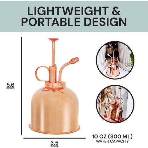 Sustainable Village copper plant mister ideal for indoor plants and terrariums hydration