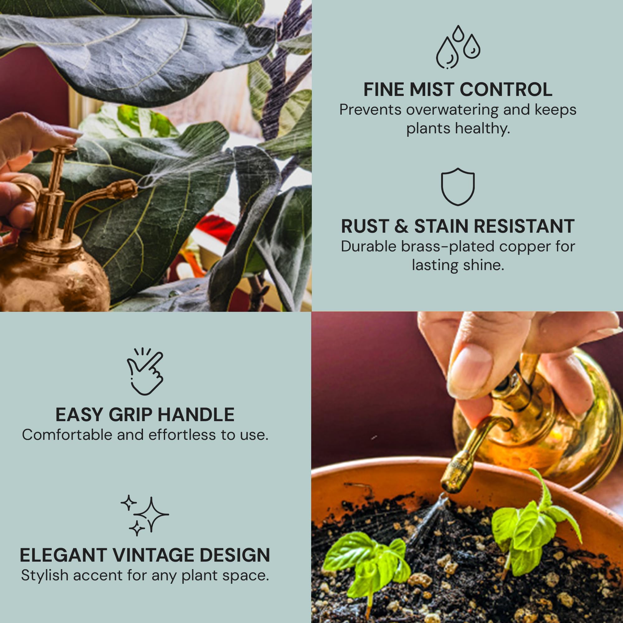 Sustainable Village Plant Mister ergonomic handle offers comfortable, strain-free watering sessions