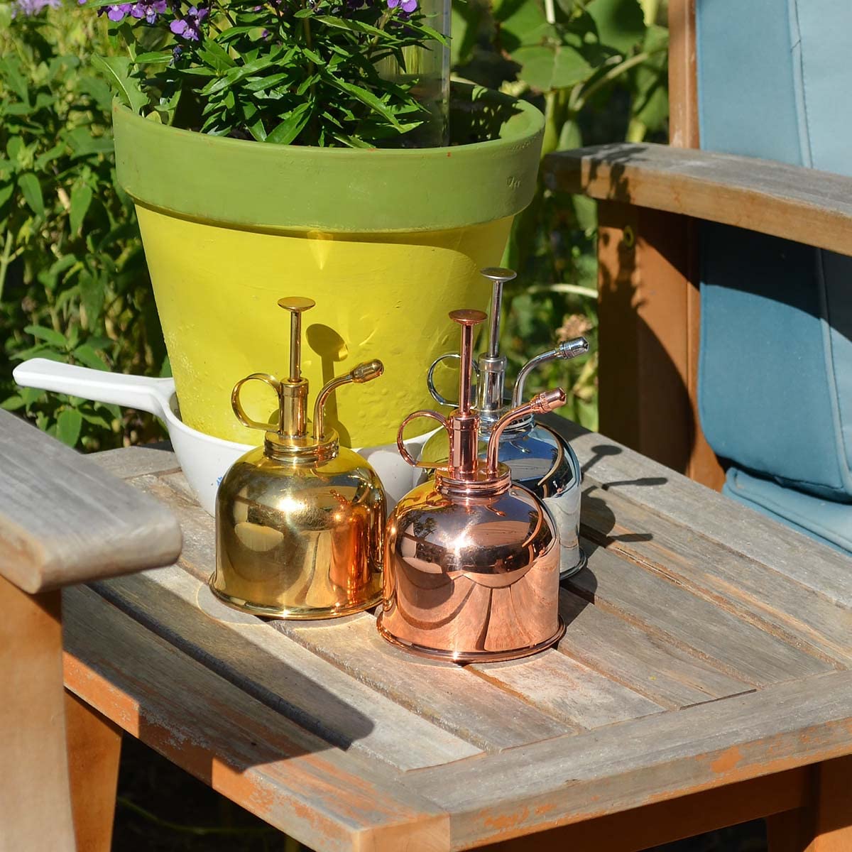 Sustainable Village copper plant mister prevents overwatering via gentle, adjustable spray