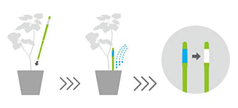 Sustee Aquameter leave-in soil sensor provides continuous moisture monitoring.