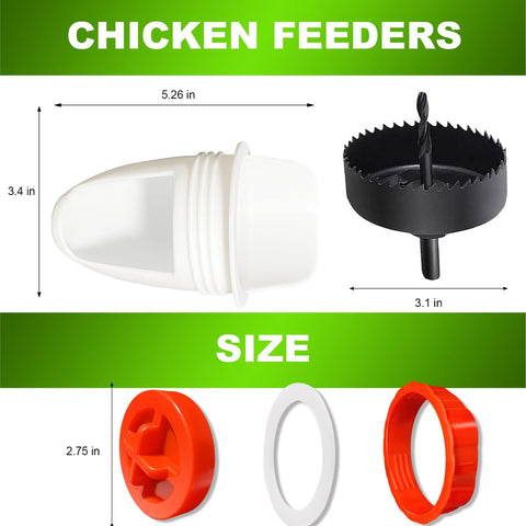 SuSuHan DIY automatic poultry feeder port demonstrates simple installation steps.