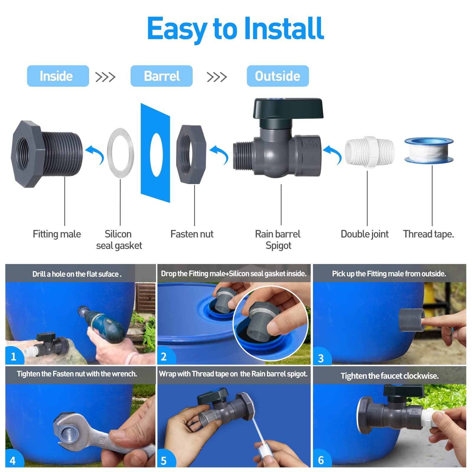 Suswillhit thread seal tape highlights secure, leak-free installation