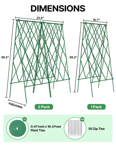 Suteck a-frame garden trellis foldable design enables easy storage after harvest