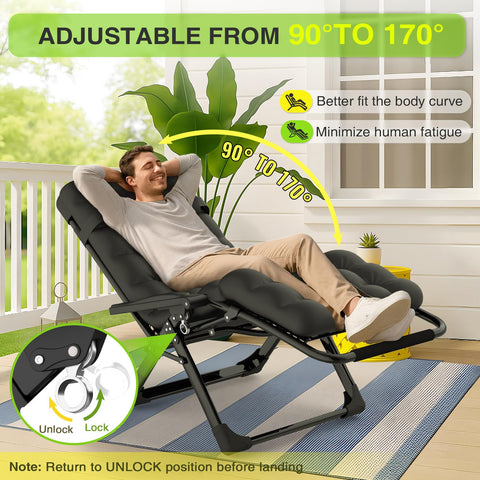 Suteck ergonomic zero gravity chair helps relieve shoulder and back pressure.