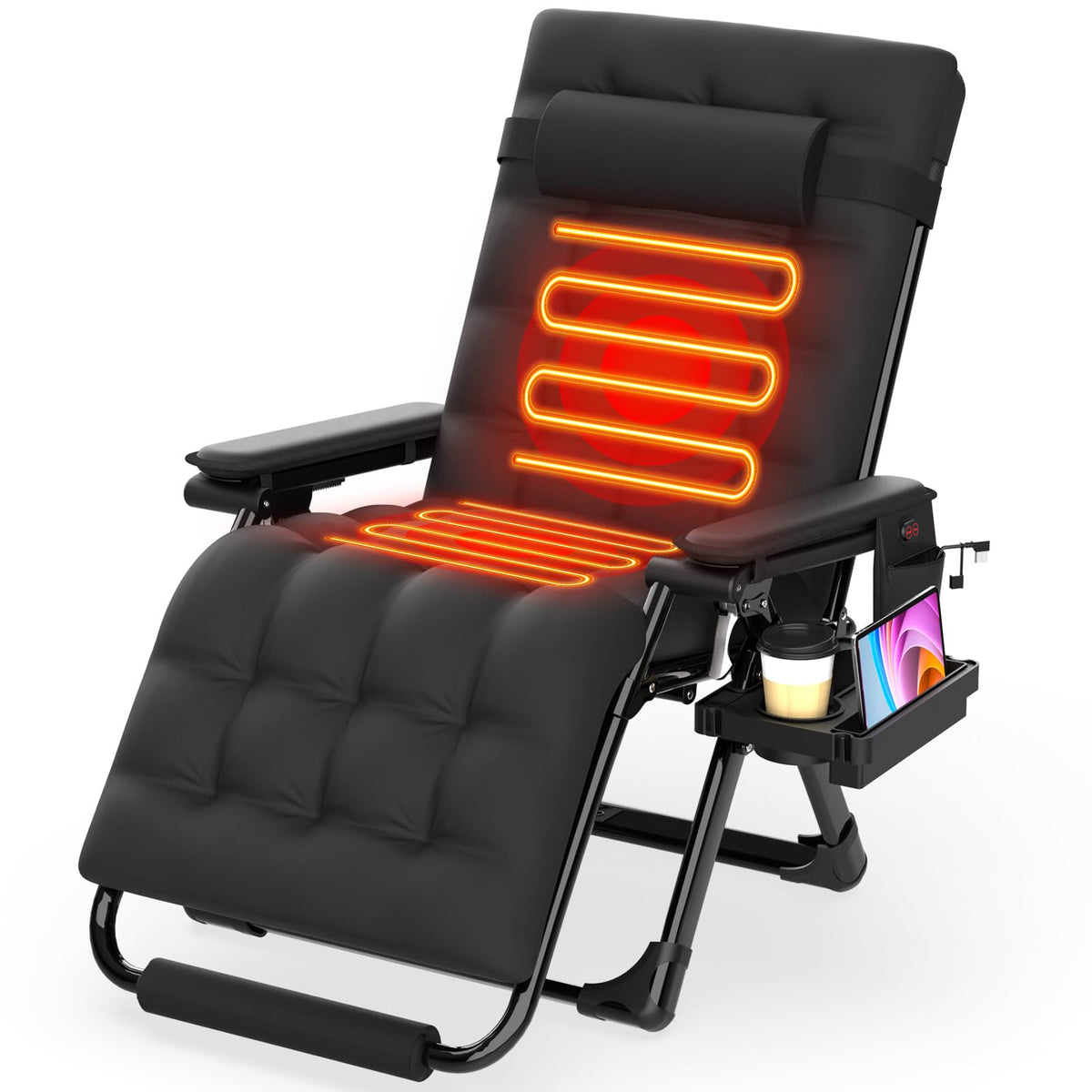 Suteck heated zero gravity chair backrest heat for even warmth.