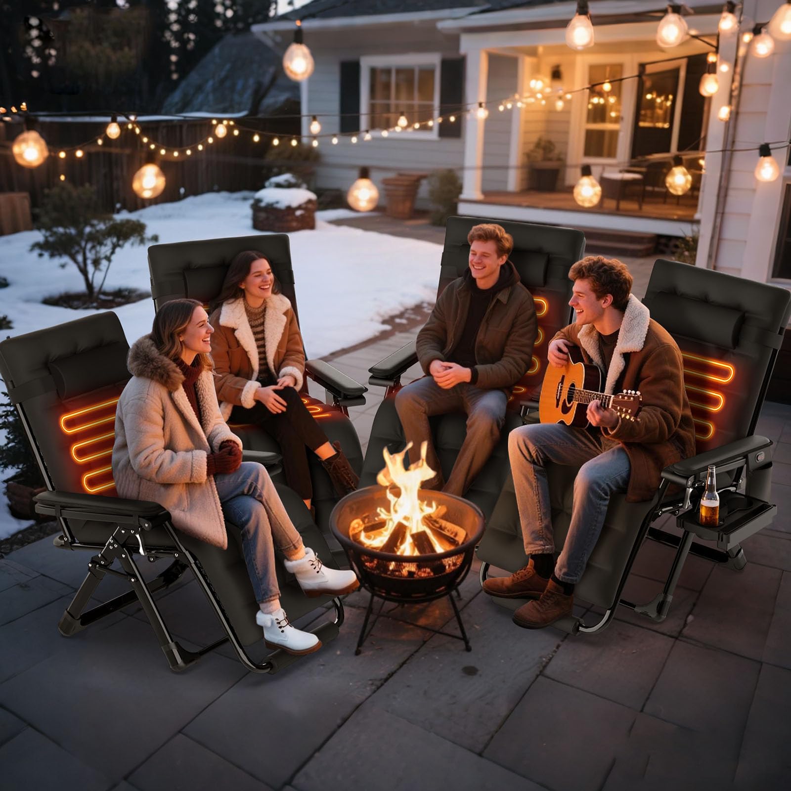 Suteck heated zero gravity chair fully reclined for ultimate relaxation.