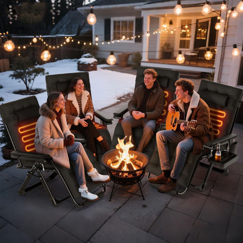 Suteck heated zero gravity chair fully reclined for ultimate relaxation.