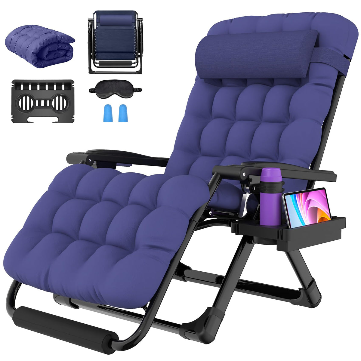 Suteck oversized zero gravity chair folded for portable storage