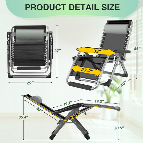 Suteck zero gravity chair side lock mechanism shows safe adjustment