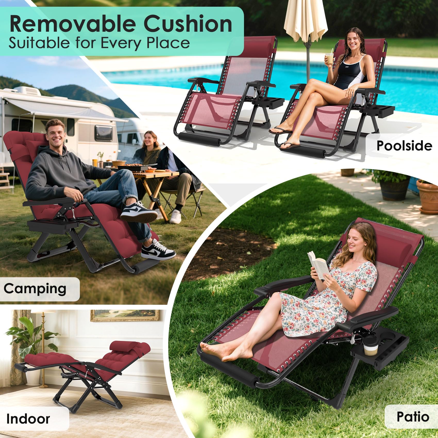 Suteck removable cushion and headrest provide plush comfort and easy cleaning