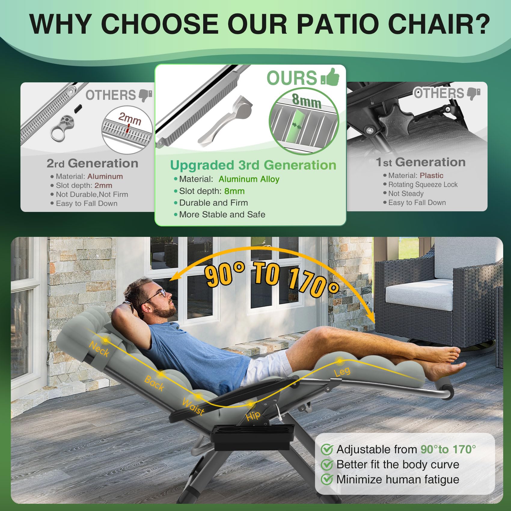 Suteck soft cushion and breathable mesh support year-round comfort