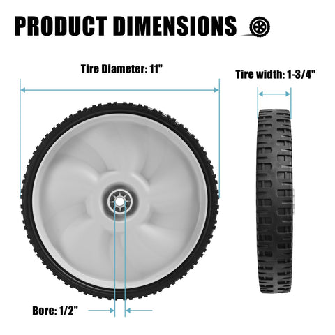 Sutmorly replacement wheel for Arnold 490-325-0023 fits quick installations