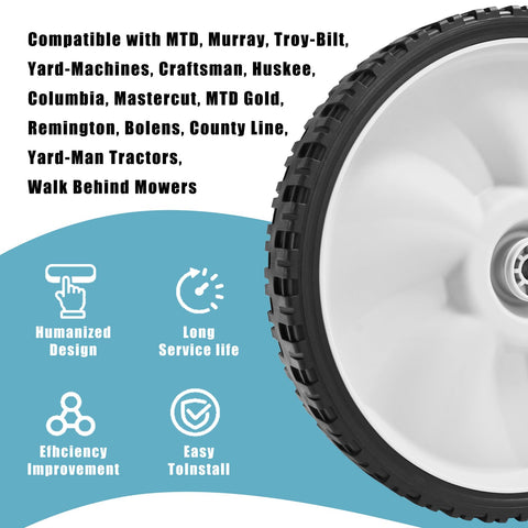 Sutmorly easy-install rear wheel for quick mower upkeep