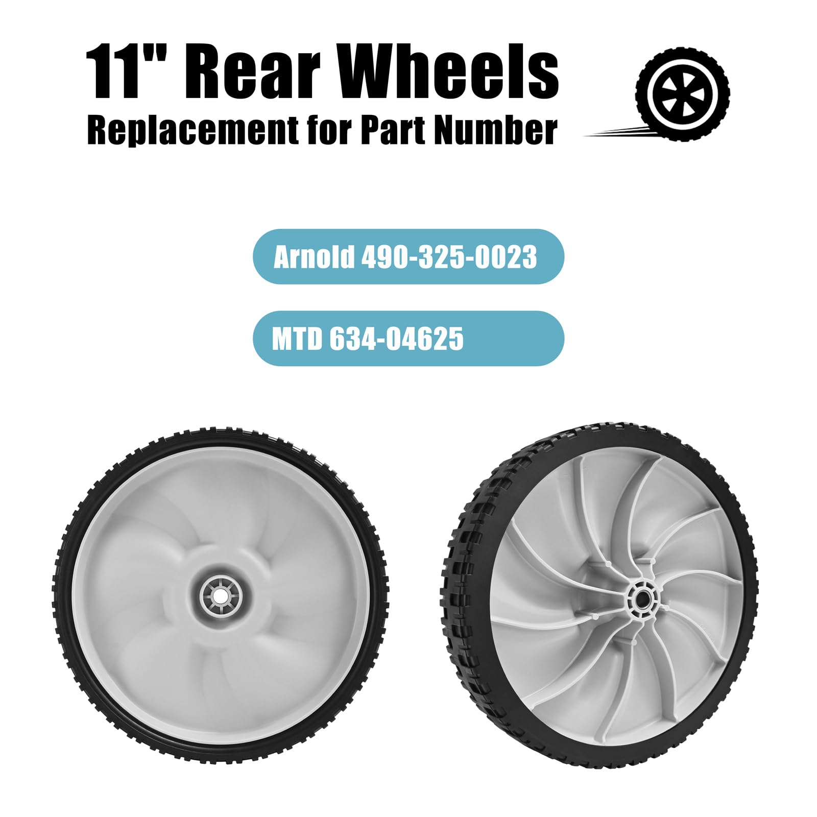 Sutmorly compatible with MTD, Craftsman, Toro for reliable rear wheels