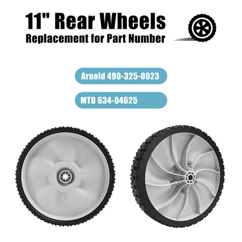 Sutmorly compatible with MTD, Craftsman, Toro for reliable rear wheels