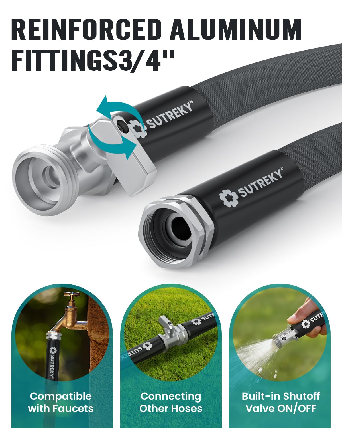 SUTREKY ultra-lightweight hose in-use demonstrates reduced fatigue during gardening