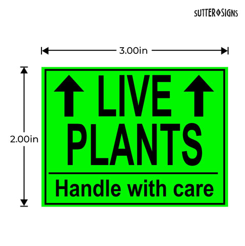Sutter Signs 3x2 plant labels improve readability without crowding packaging.