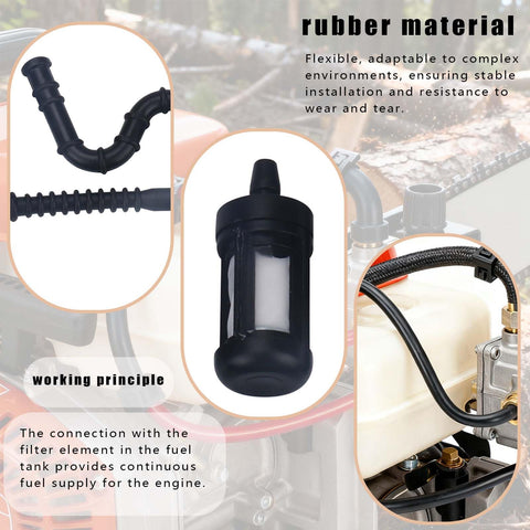 SUUFOO packaging shows hose, filter, and impulse line components ready for replacement