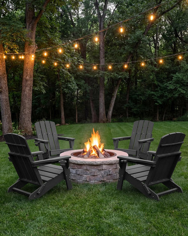 SUUNYN Adirondack chair weather-resistant finish keeps color vibrant outdoors