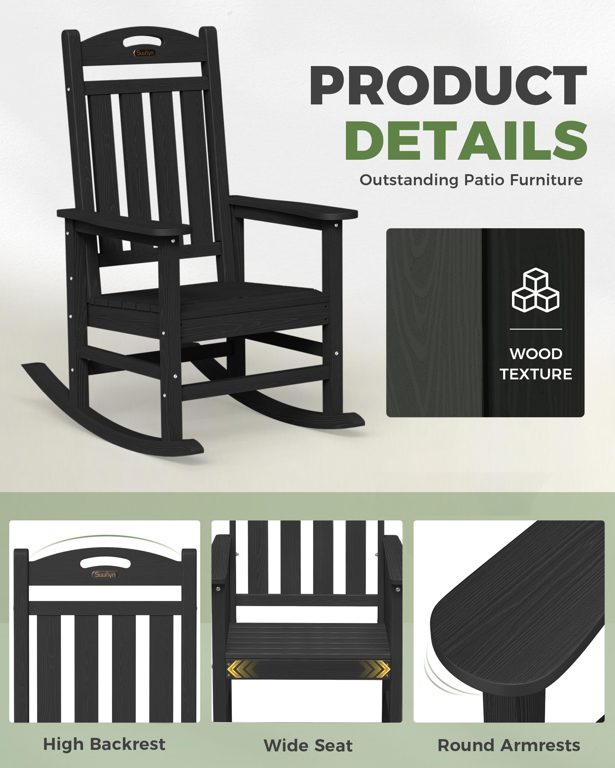 SUUNYN indoor-outdoor versatility suits patio, sunroom, or living room.