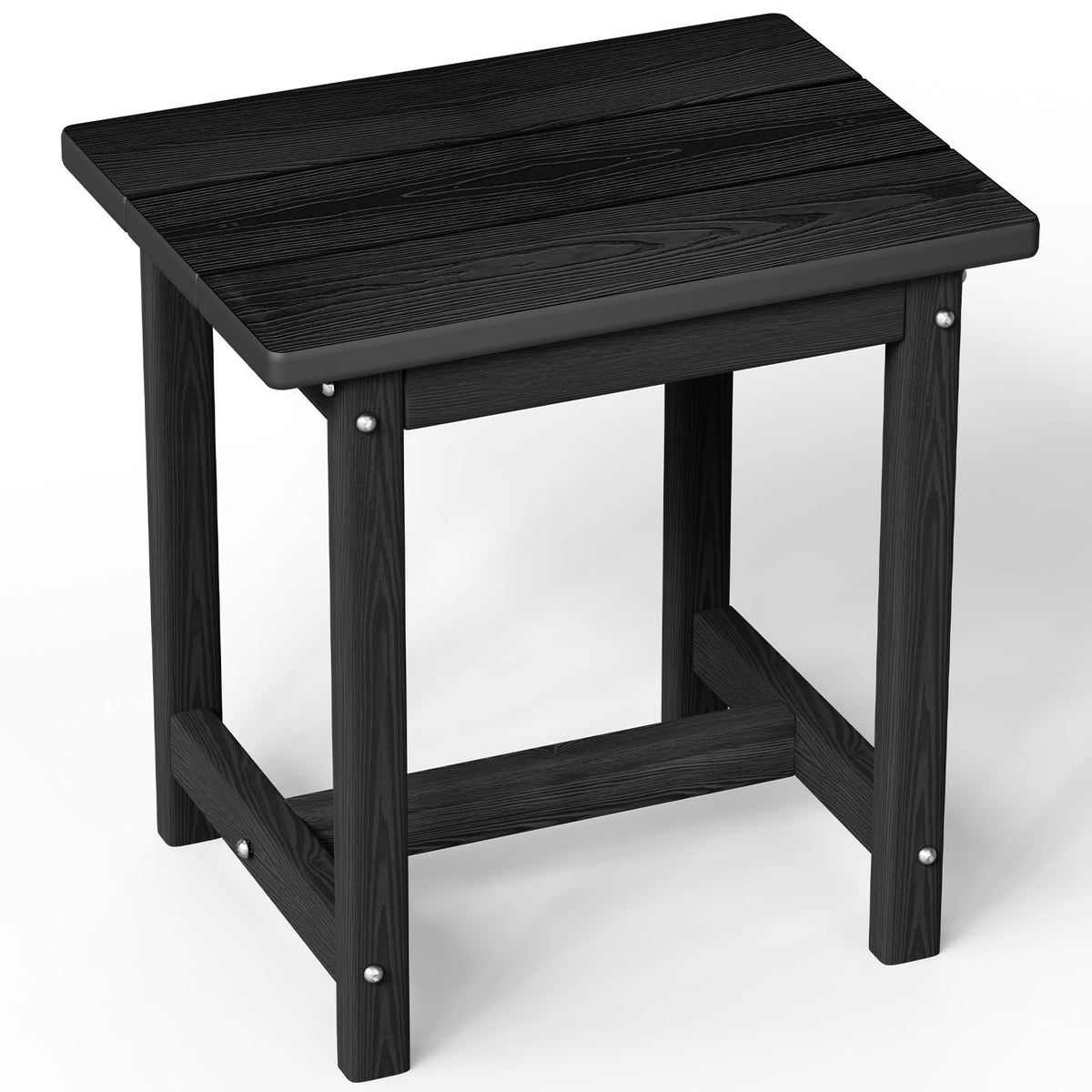 SUUNYN 17-inch outdoor side table with sturdy HDPE for patio use.