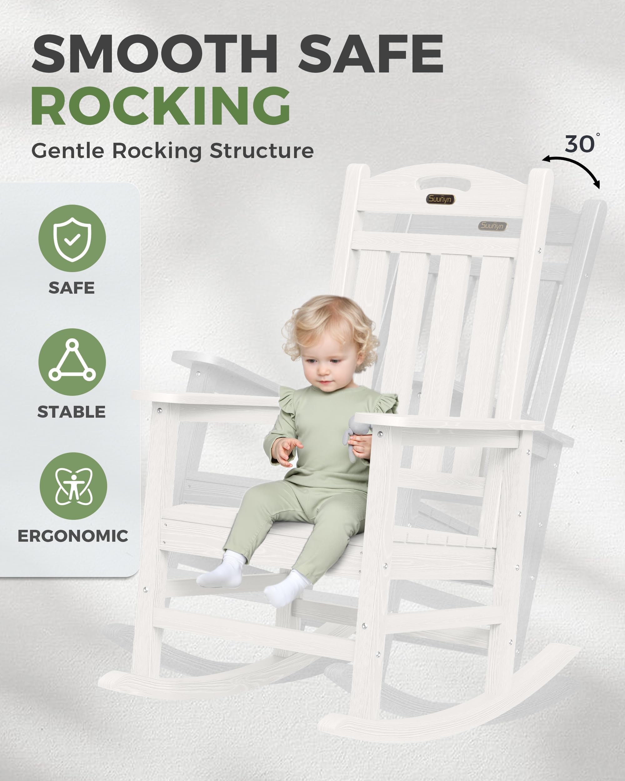 SUUNYN white finish enhances porch, patio, or living space