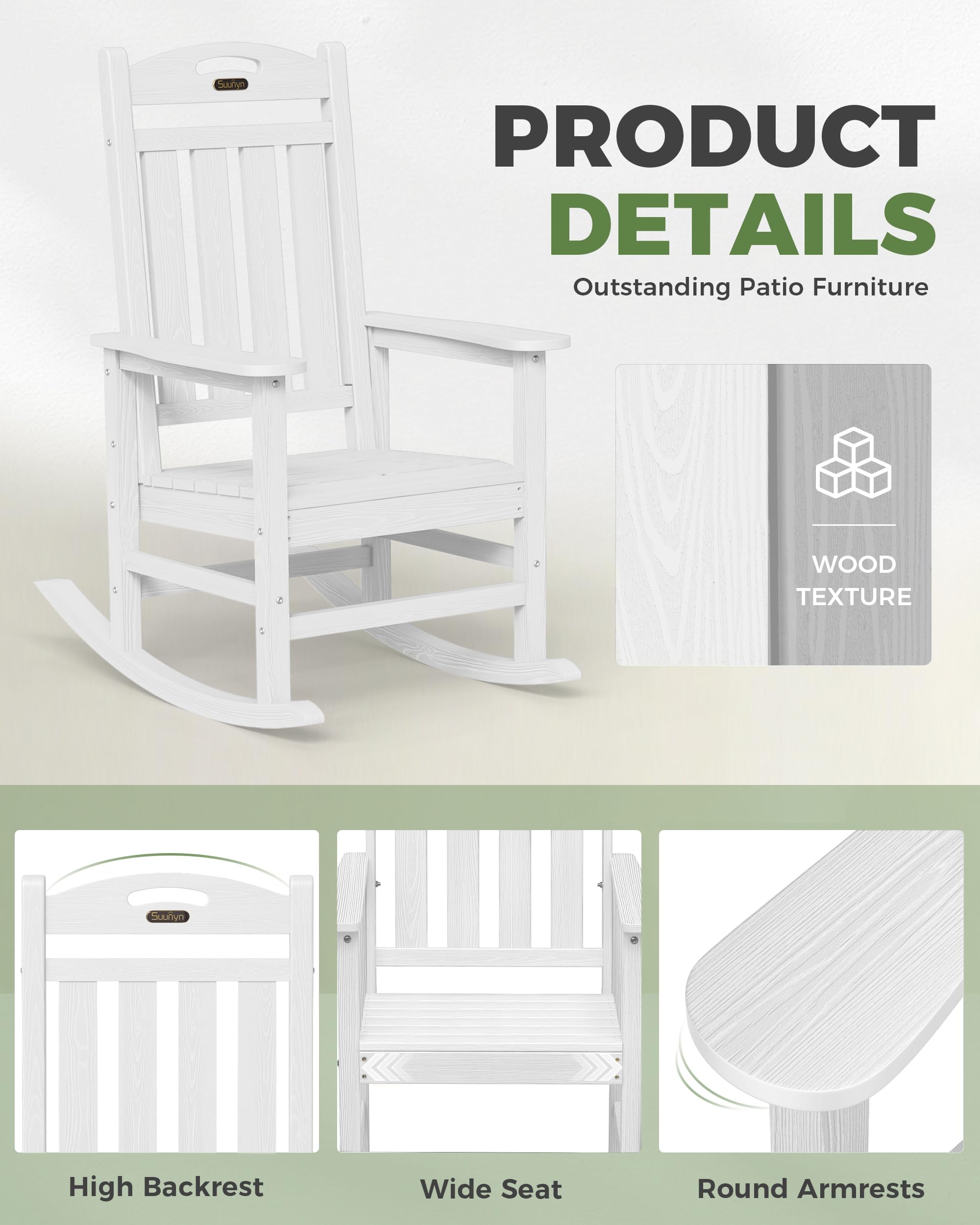 SUUNYN wood-grain finish blends indoor warmth with outdoor durability