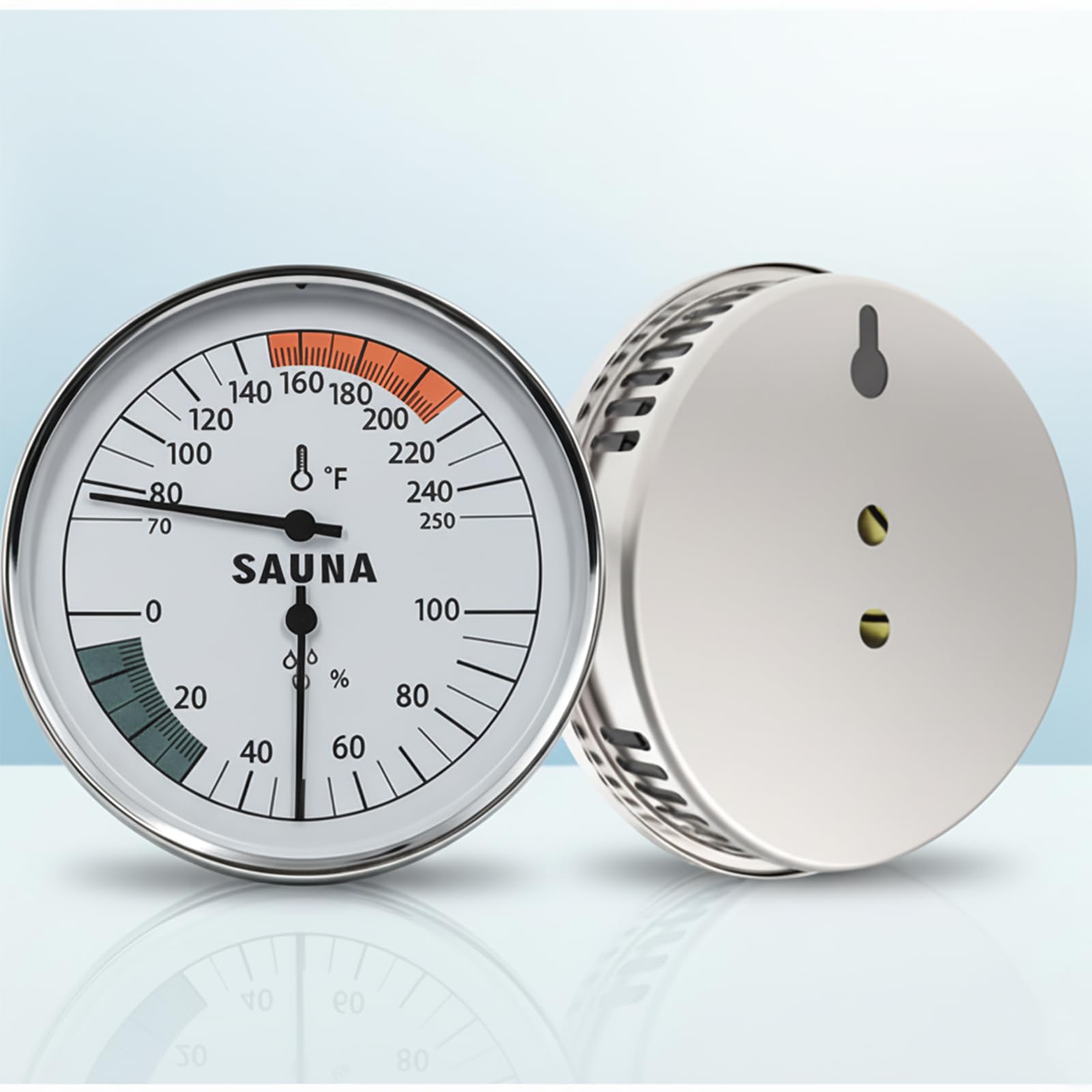 Suvast sauna hygrometer wall-mount ready for dry and wet sauna conditions