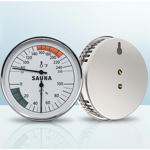 Suvast sauna hygrometer wall-mount ready for dry and wet sauna conditions