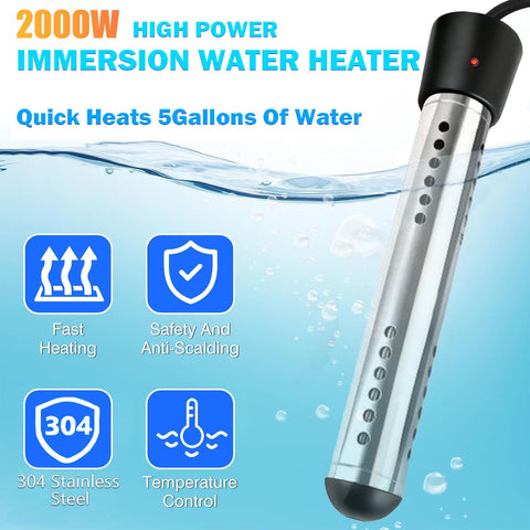 Suwdjpwo immersion heater ready for bathtub use and quick warm‑up.