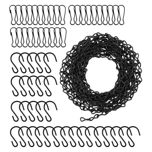 Suwimut 157-inch hanging chain with black finish for indoor and outdoor use