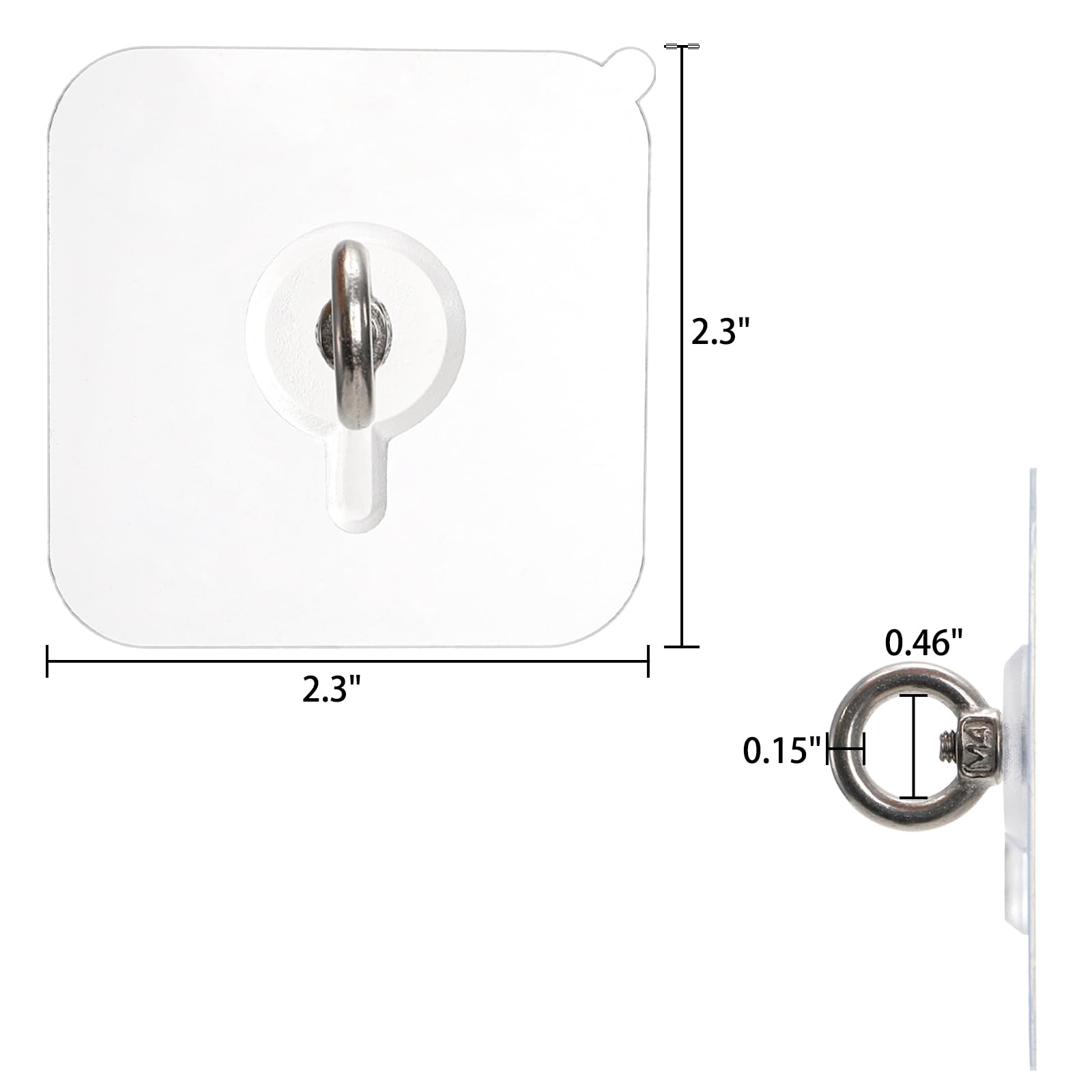 Suwimut stainless steel eye hook enables no-drill mounting for quick setups