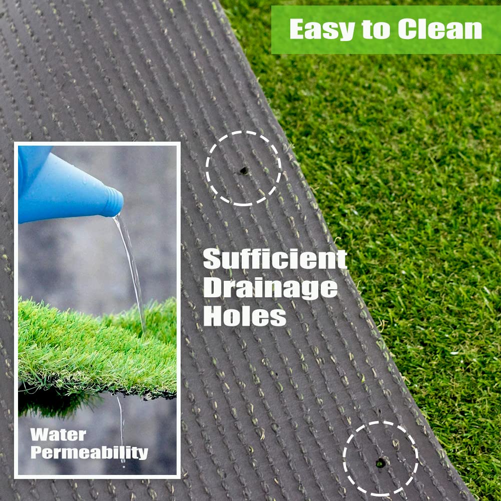 SUWUYUE artificial grass 4-tone close-up showing realistic texture.