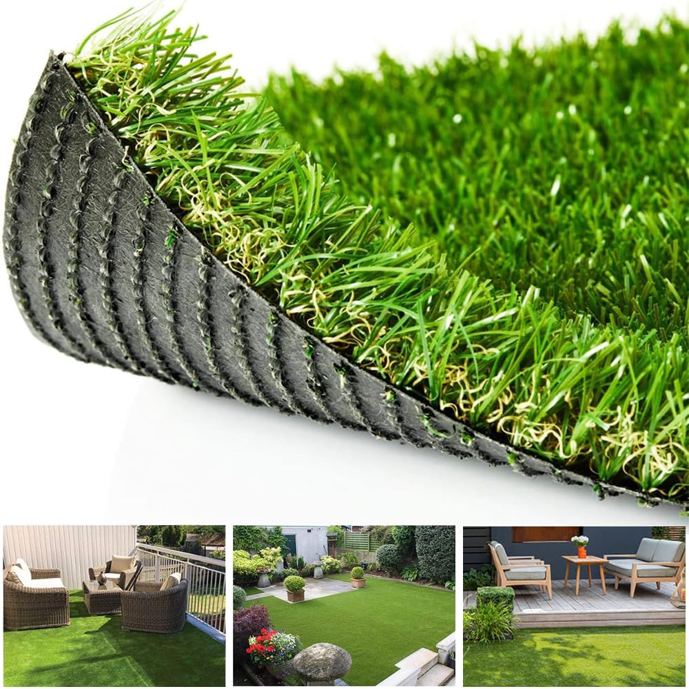 SUWUYUE artificial grass turf outdoor 4x6ft, lush surface for patio or yard.