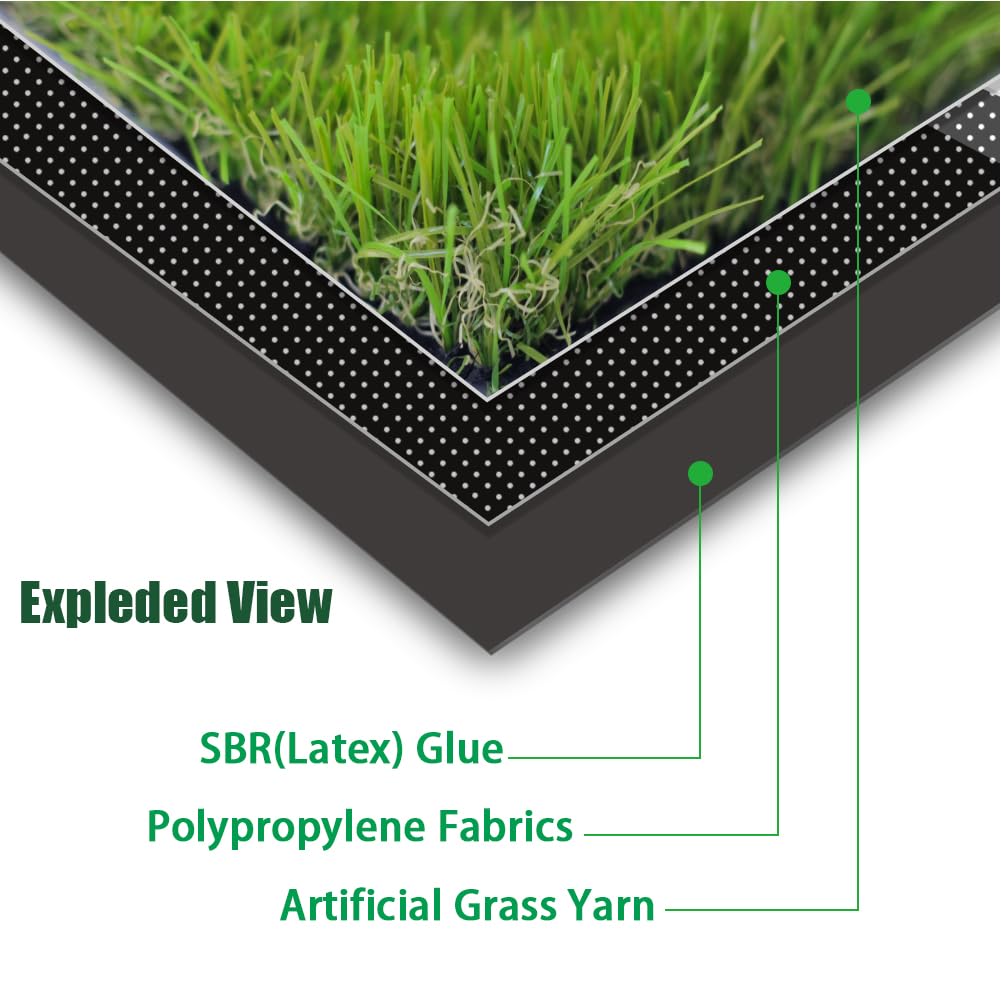 SUWUYUE turf with drainage holes, quick drying after rain.