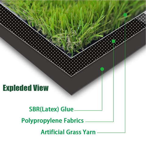 SUWUYUE turf with drainage holes, quick drying after rain.
