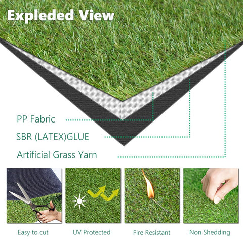 SUWUYUE durable weatherproof grass mat easy maintenance dries after rain